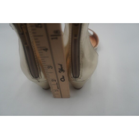 American Glamour Badgley Mischka Gold Open Toe Crystal Ankle Strap Sandals Sz 7 - Picture 9 of 10